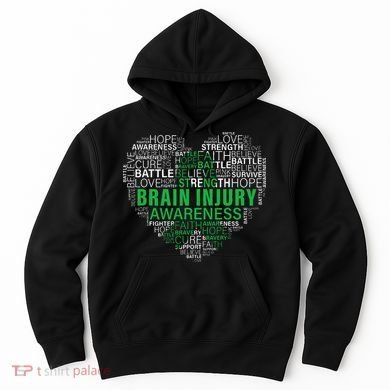 Brain Injury Awareness Fighting Hope Support Strong Warrior Hoodie