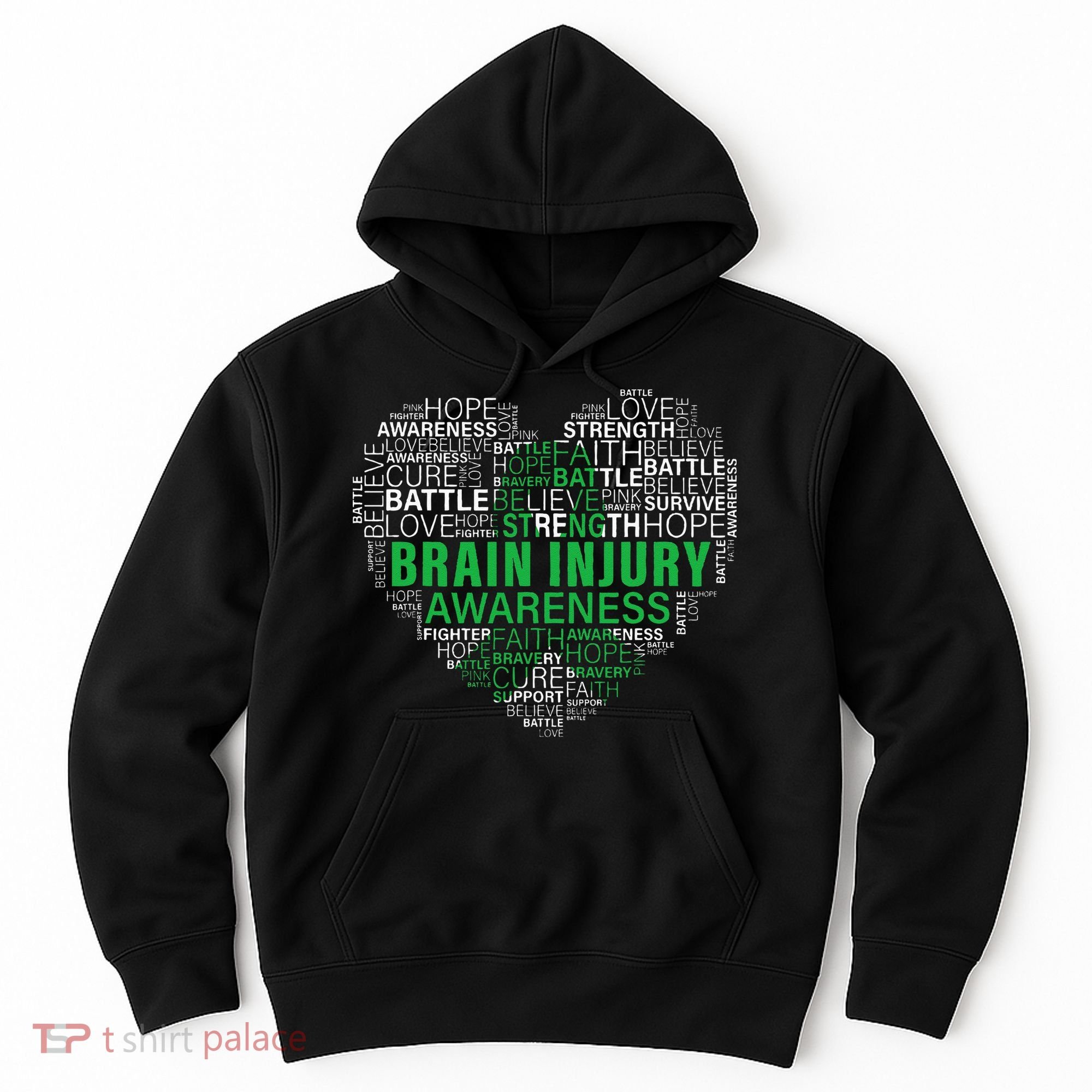 Brain Injury Awareness Fighting Hope Support Strong Warrior Hoodie