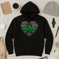 Brain Injury Awareness Fighting Hope Support Strong Warrior Hoodie thumb 3