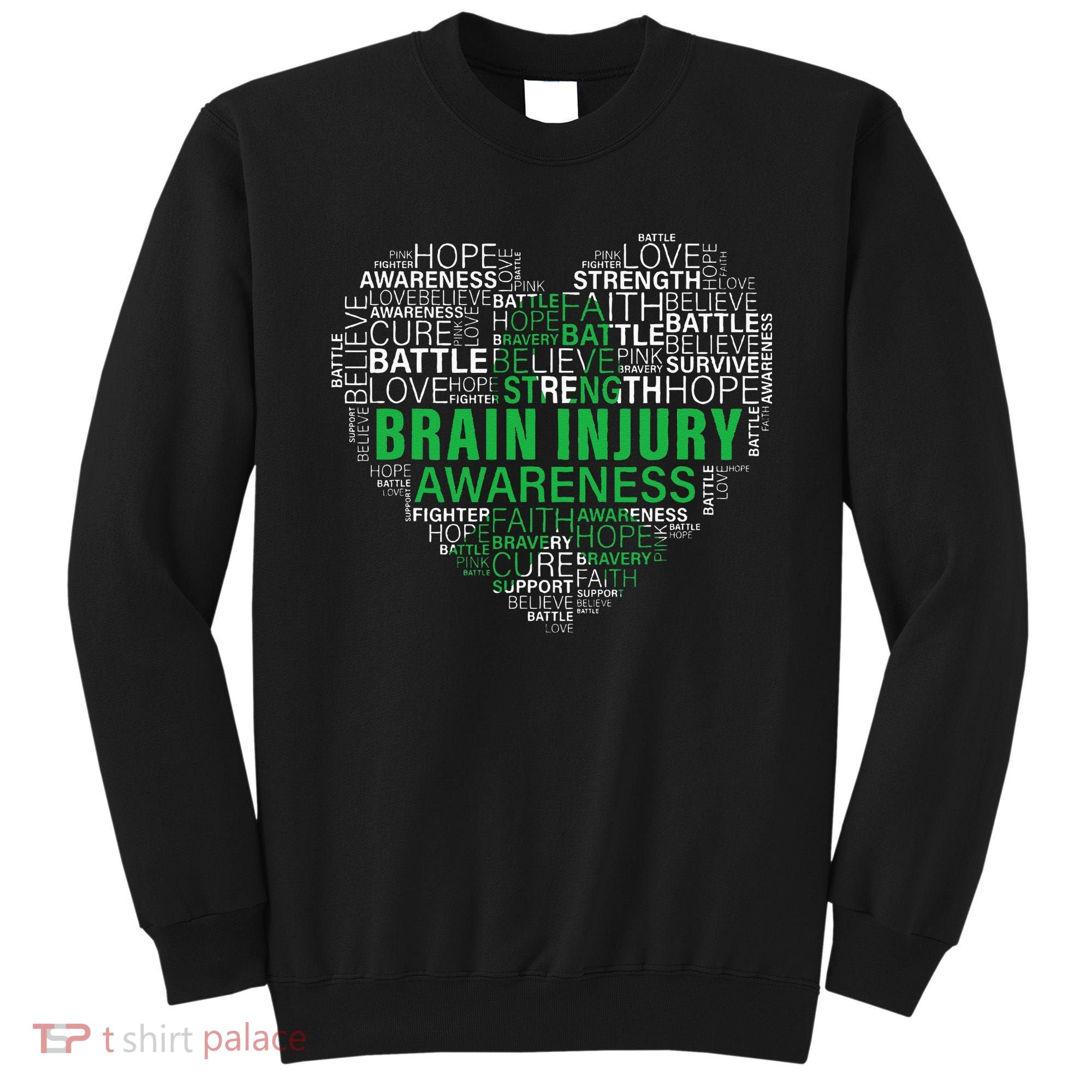 Brain Injury Awareness Fighting Hope Support Strong Warrior Sweatshirt