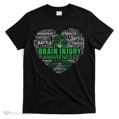 Brain Injury Awareness Fighting Hope Support Strong Warrior T-Shirt