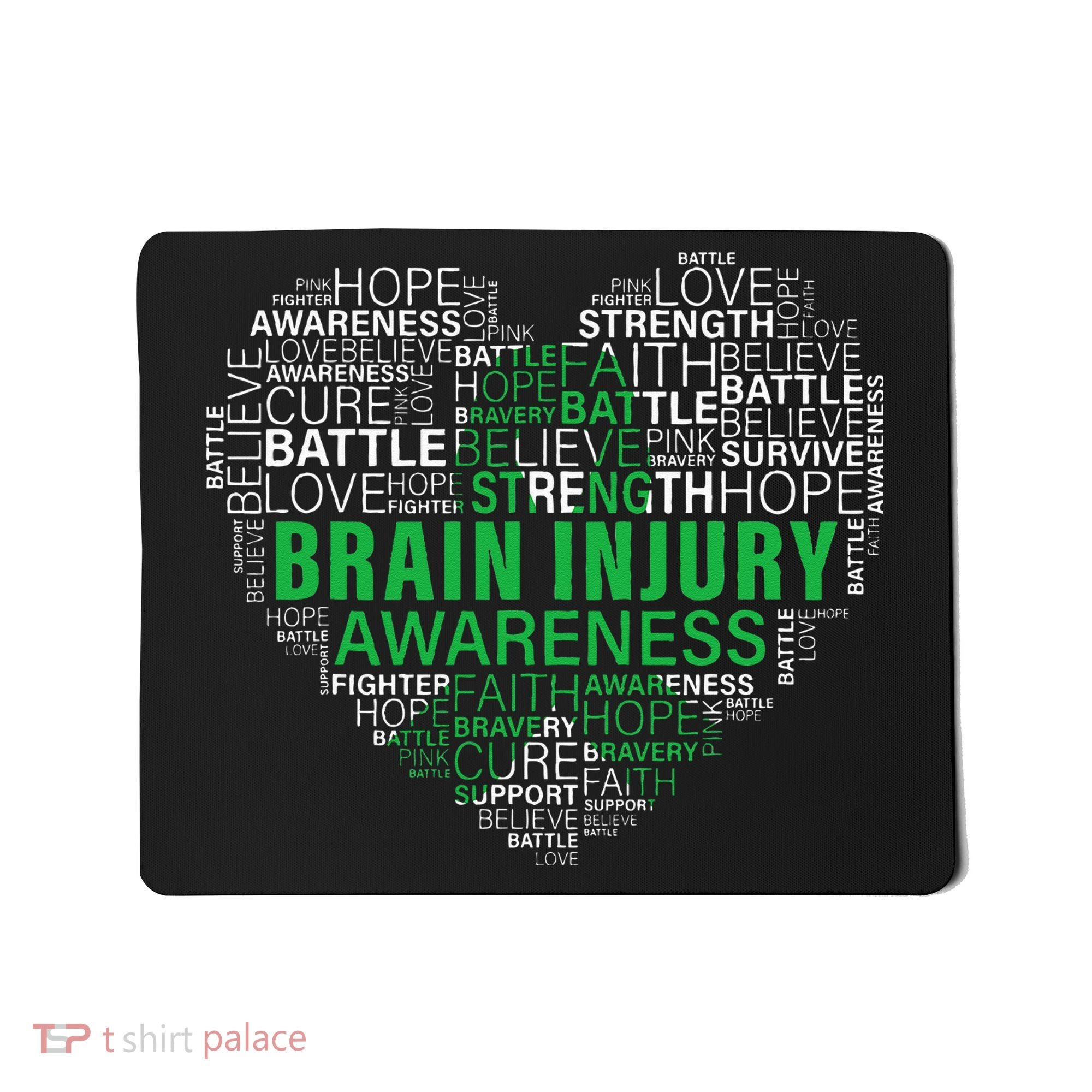 Brain Injury Awareness Fighting Hope Support Strong Warrior Mousepad