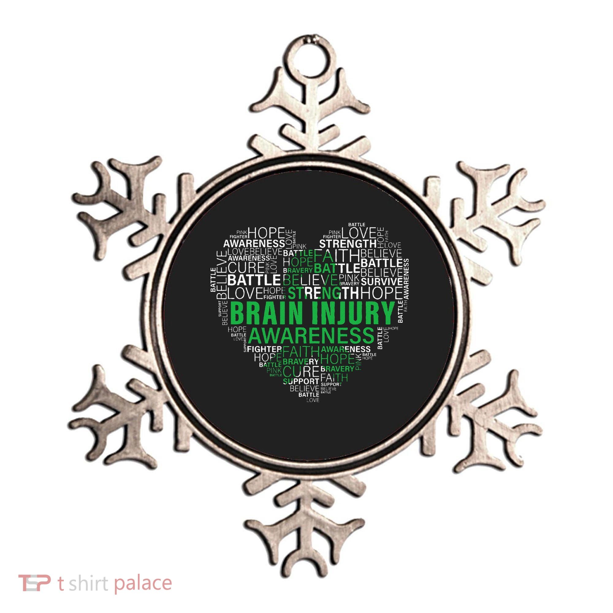 Brain Injury Awareness Fighting Hope Support Strong Warrior Ornament