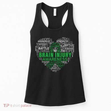 Brain Injury Awareness Fighting Hope Support Strong Warrior Women's Tank Top