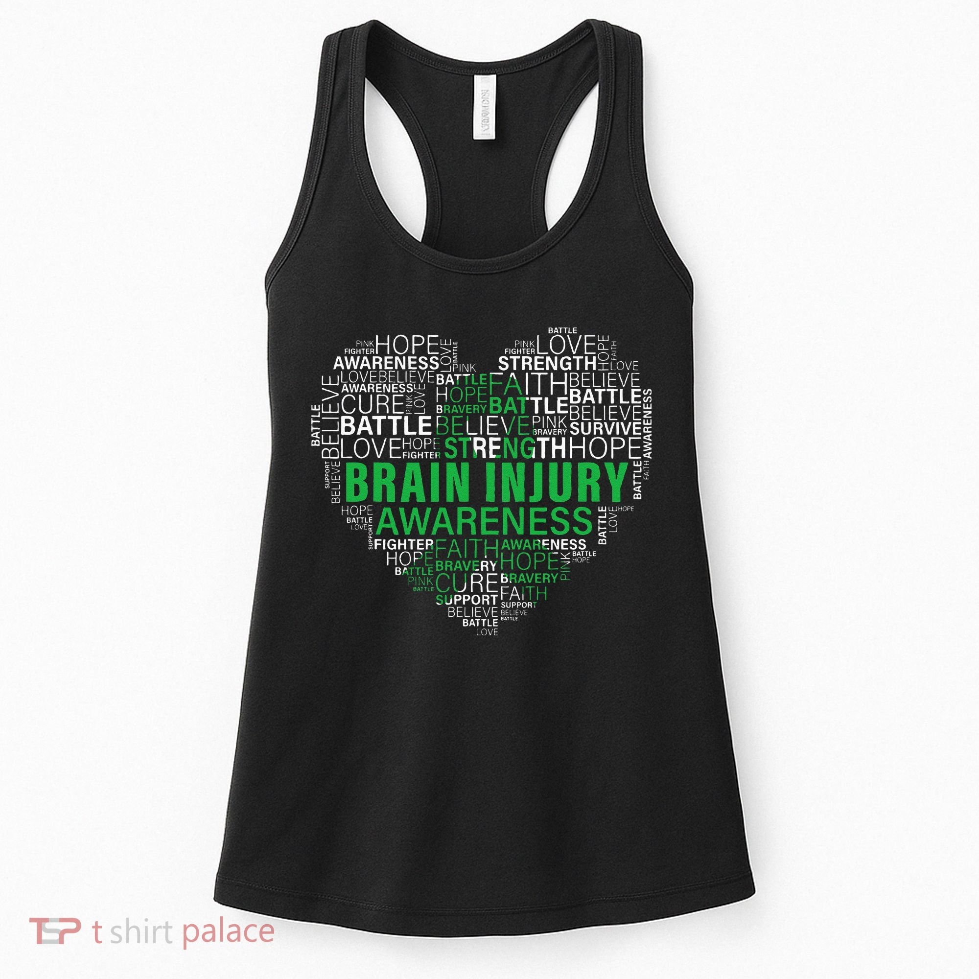 Brain Injury Awareness Fighting Hope Support Strong Warrior Women's Tank Top