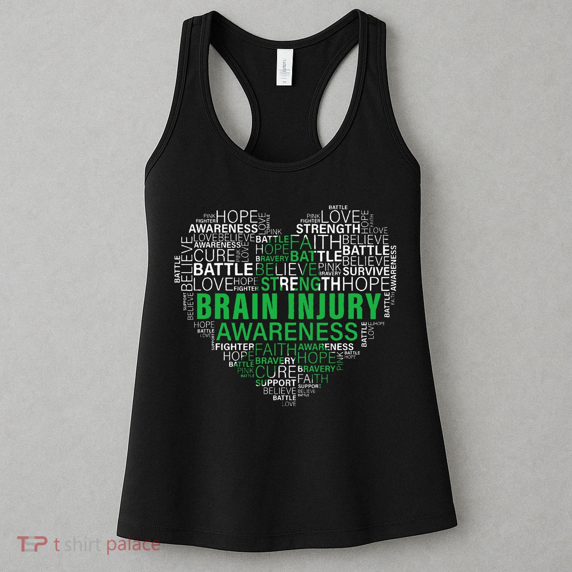 Brain Injury Awareness Fighting Hope Support Strong Warrior Women's Tank Top