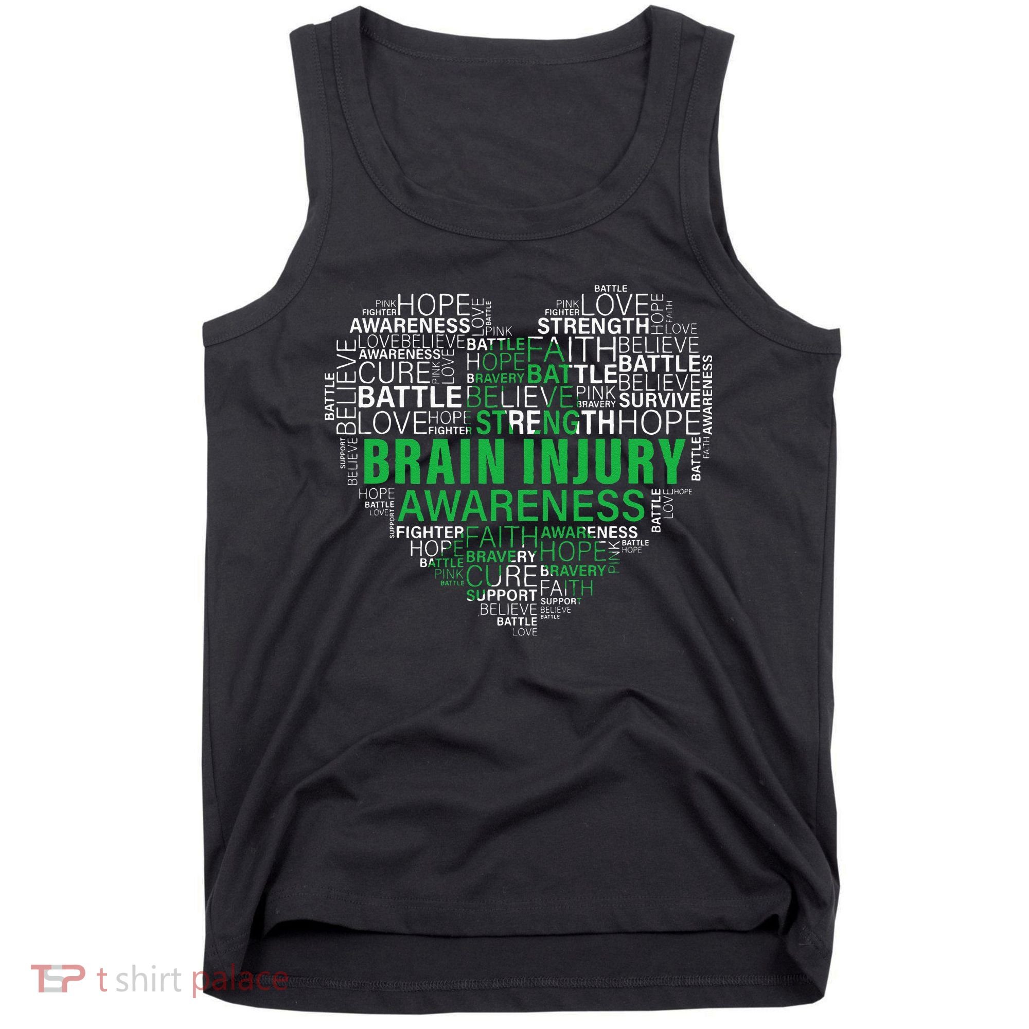 Brain Injury Awareness Fighting Hope Support Strong Warrior Tank Top