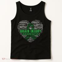 Brain Injury Awareness Fighting Hope Support Strong Warrior Tank Top thumb 2