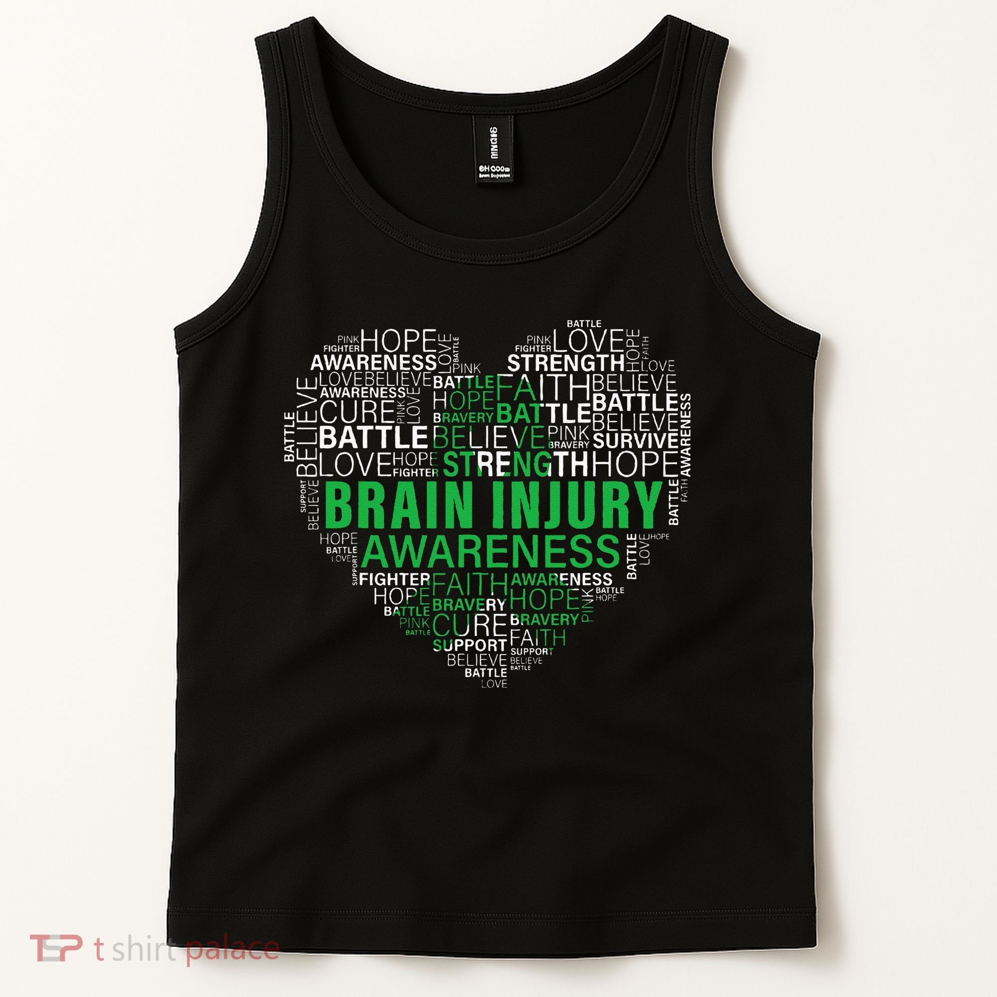 Brain Injury Awareness Fighting Hope Support Strong Warrior Tank Top