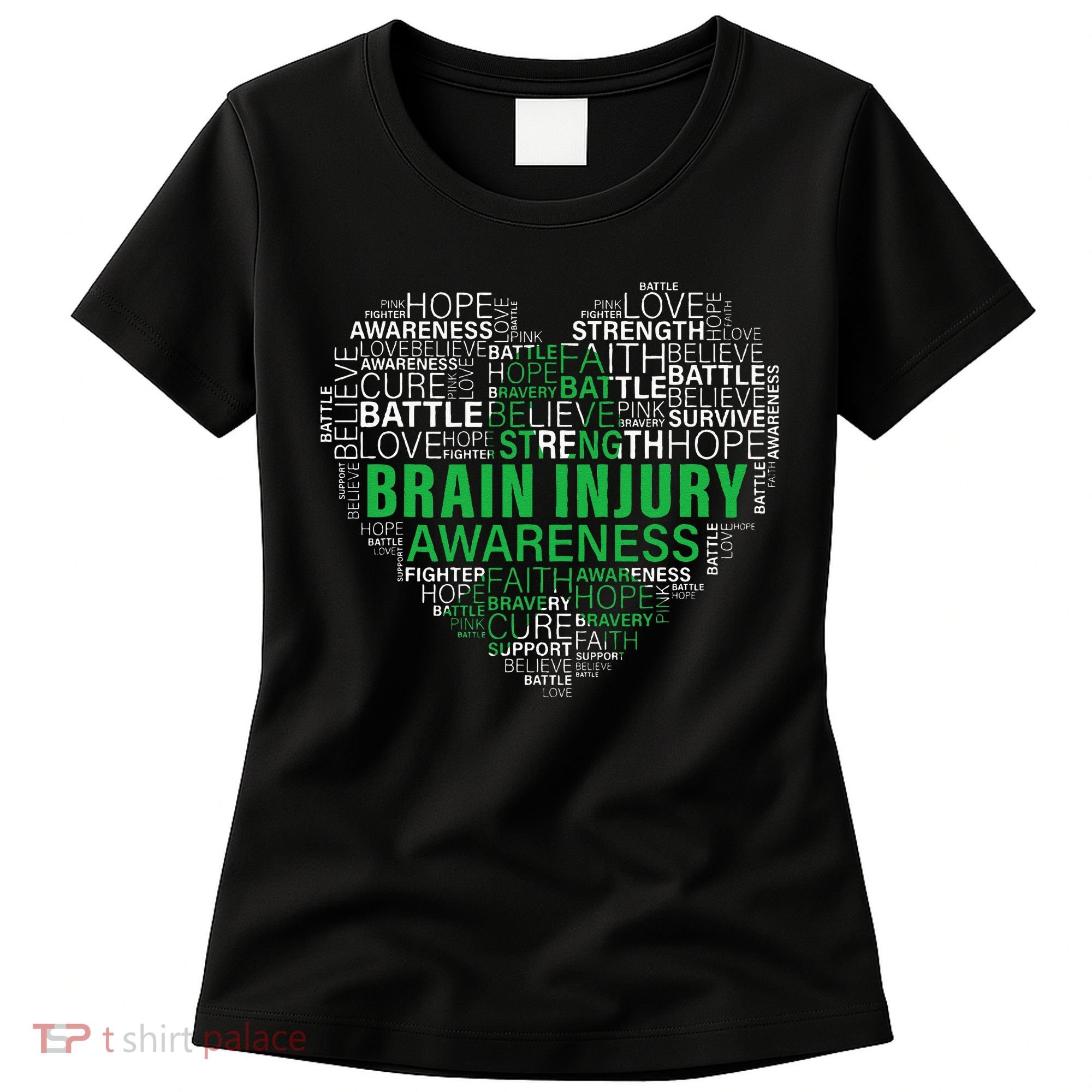 Brain Injury Awareness Fighting Hope Support Strong Warrior Women's T-Shirt