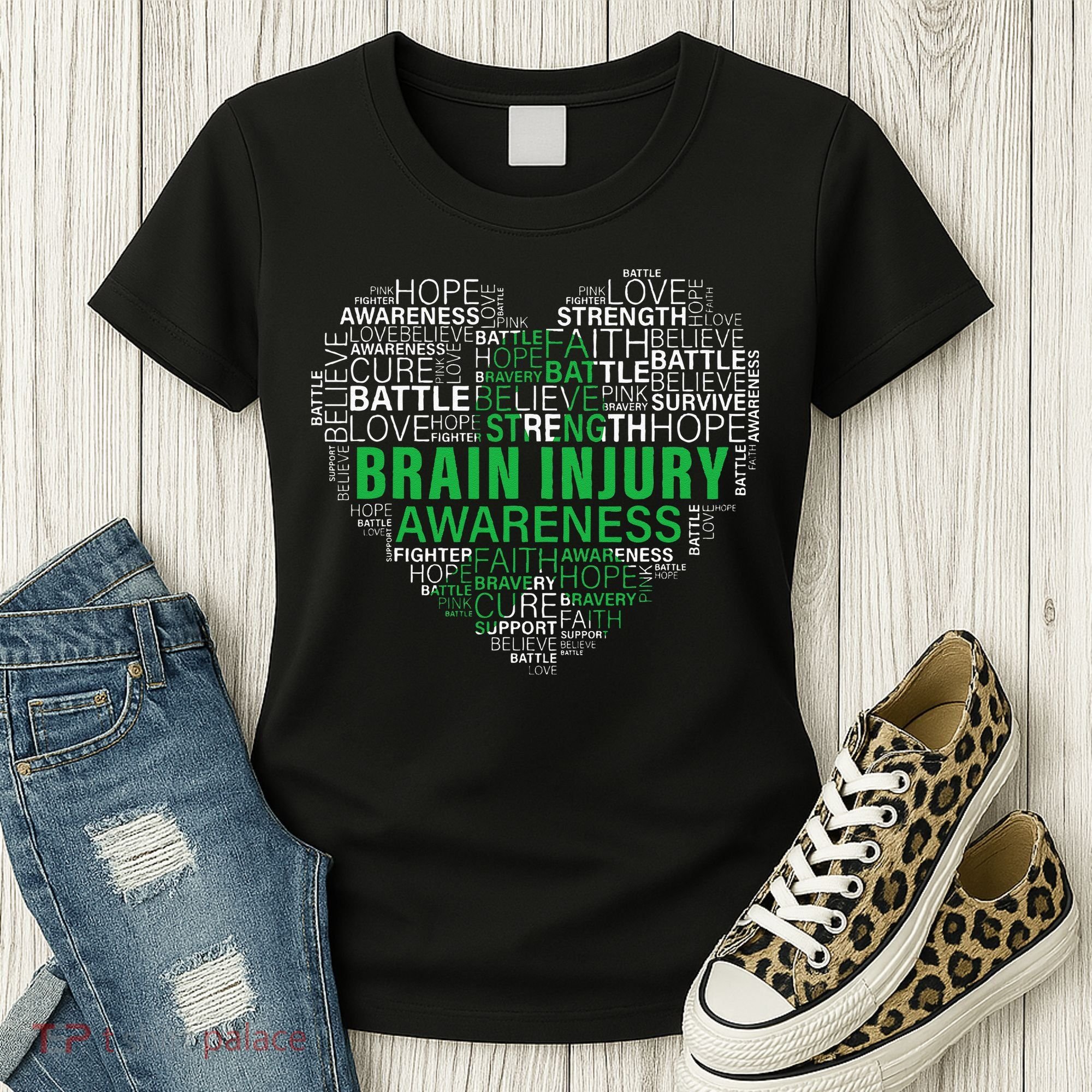 Brain Injury Awareness Fighting Hope Support Strong Warrior Women's T-Shirt