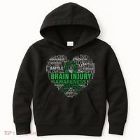 Brain Injury Awareness Fighting Hope Support Strong Warrior Kids Hoodie thumb 0