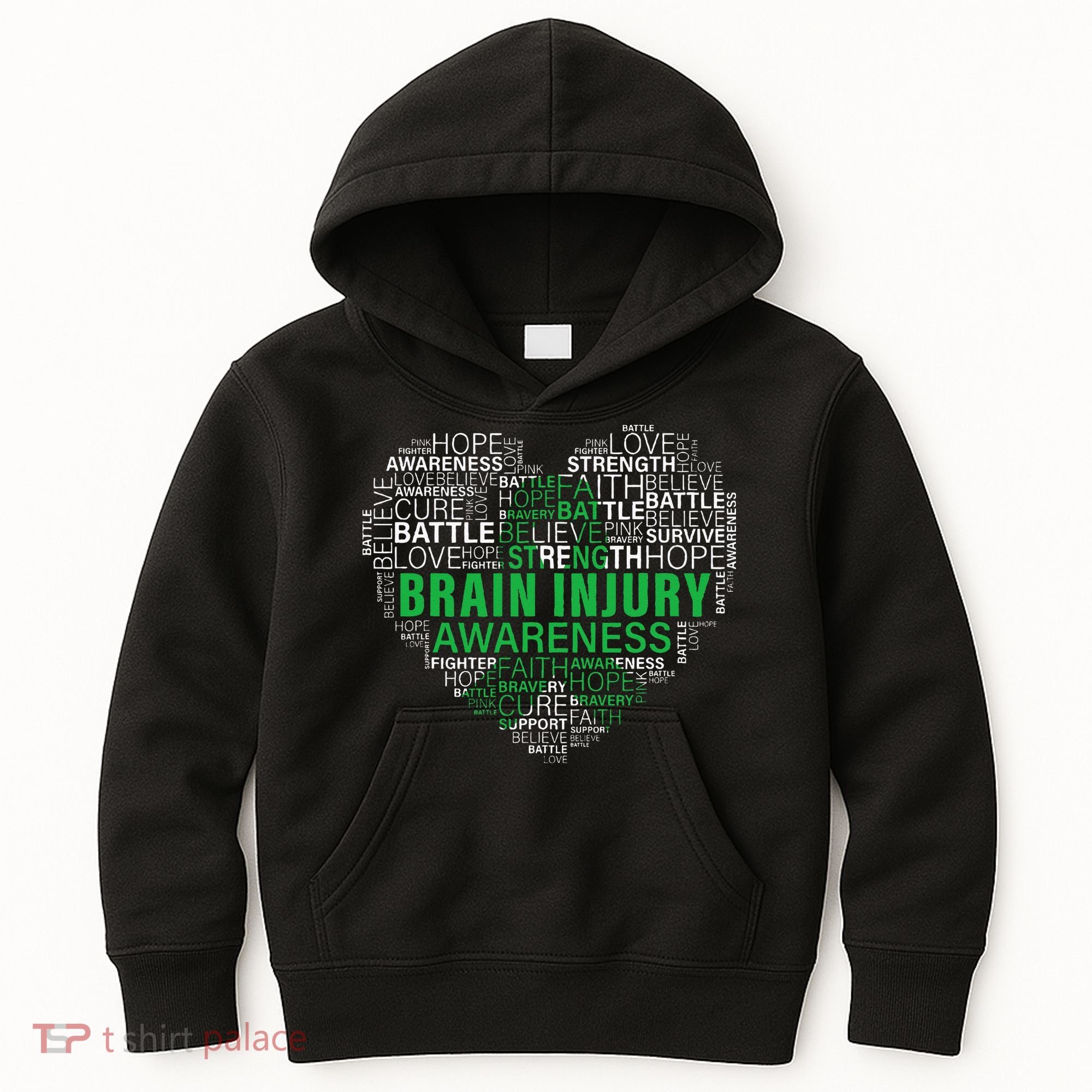 Brain Injury Awareness Fighting Hope Support Strong Warrior Kids Hoodie