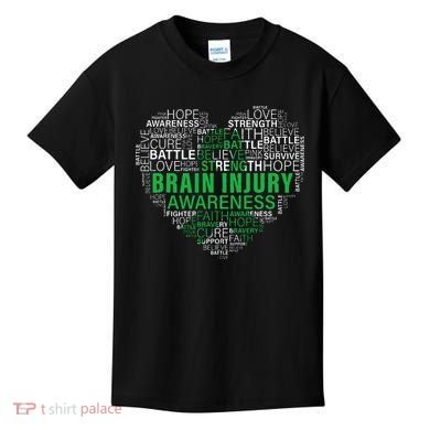 Brain Injury Awareness Fighting Hope Support Strong Warrior Kids T-Shirt