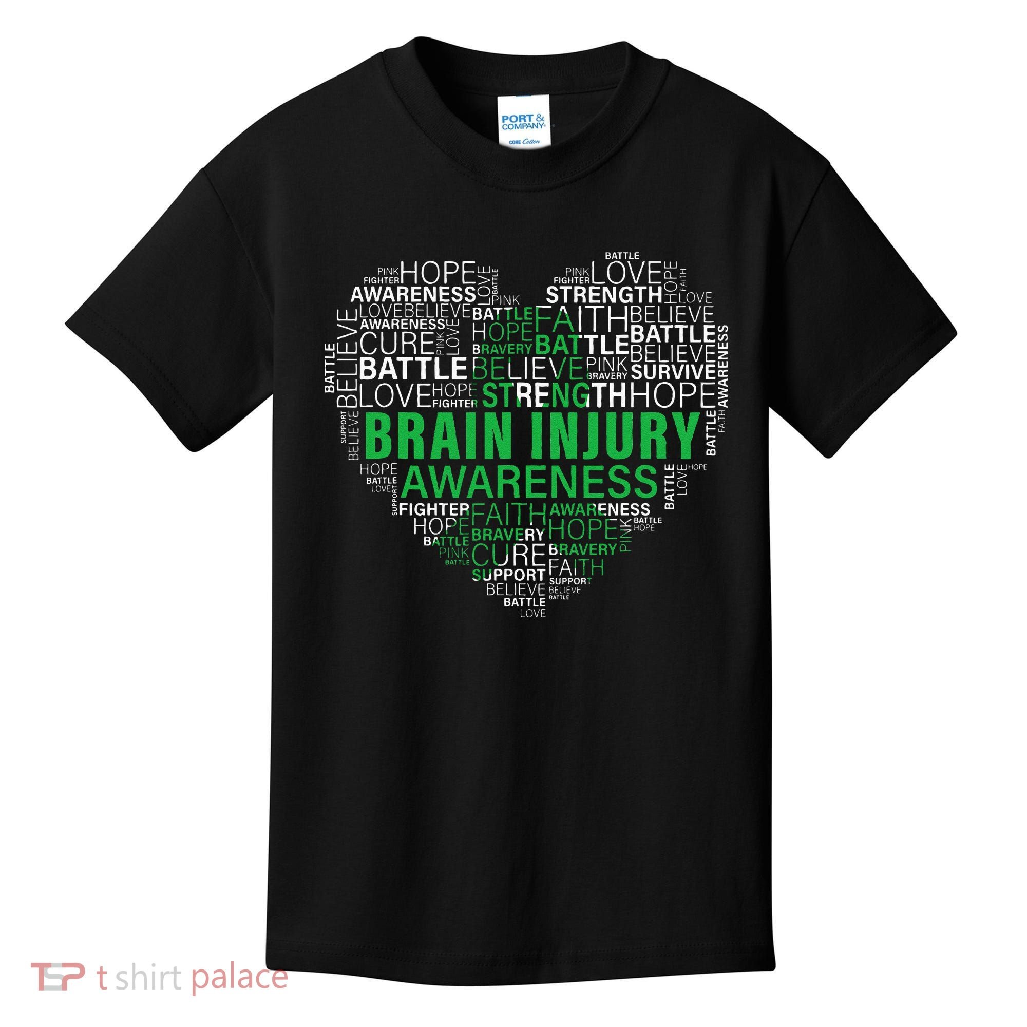 Brain Injury Awareness Fighting Hope Support Strong Warrior Kids T-Shirt