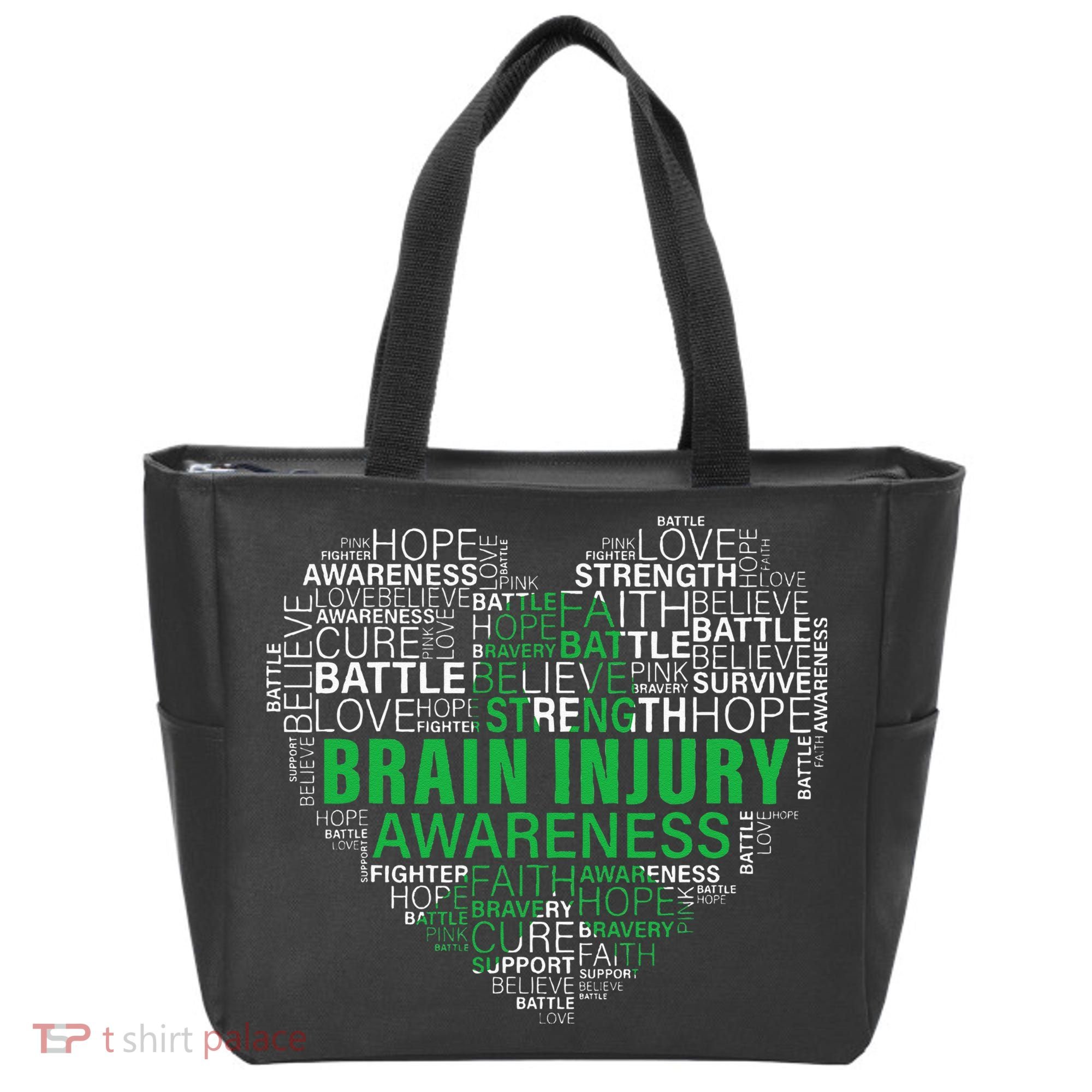 Brain Injury Awareness Fighting Hope Support Strong Warrior Tote Bag