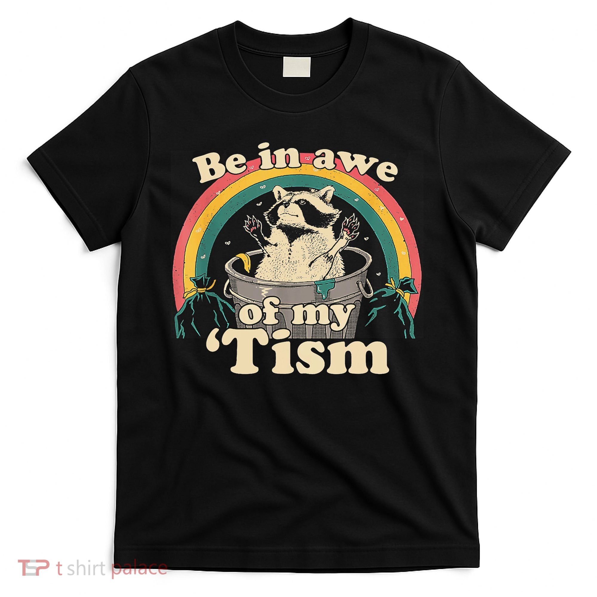 Be In Awe Of My Tism Raccoon T-Shirt