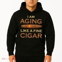 Backprint I Am Aging Like A Fine Cigar Hoodie thumb 2