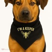 Beekeeper I'm A (Bee) Keeper USA-Made Doggie Bandana thumb 1