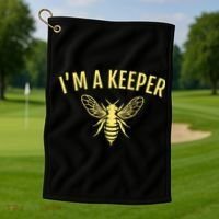 Beekeeper I'm A (Bee) Keeper Golf Towel thumb 1