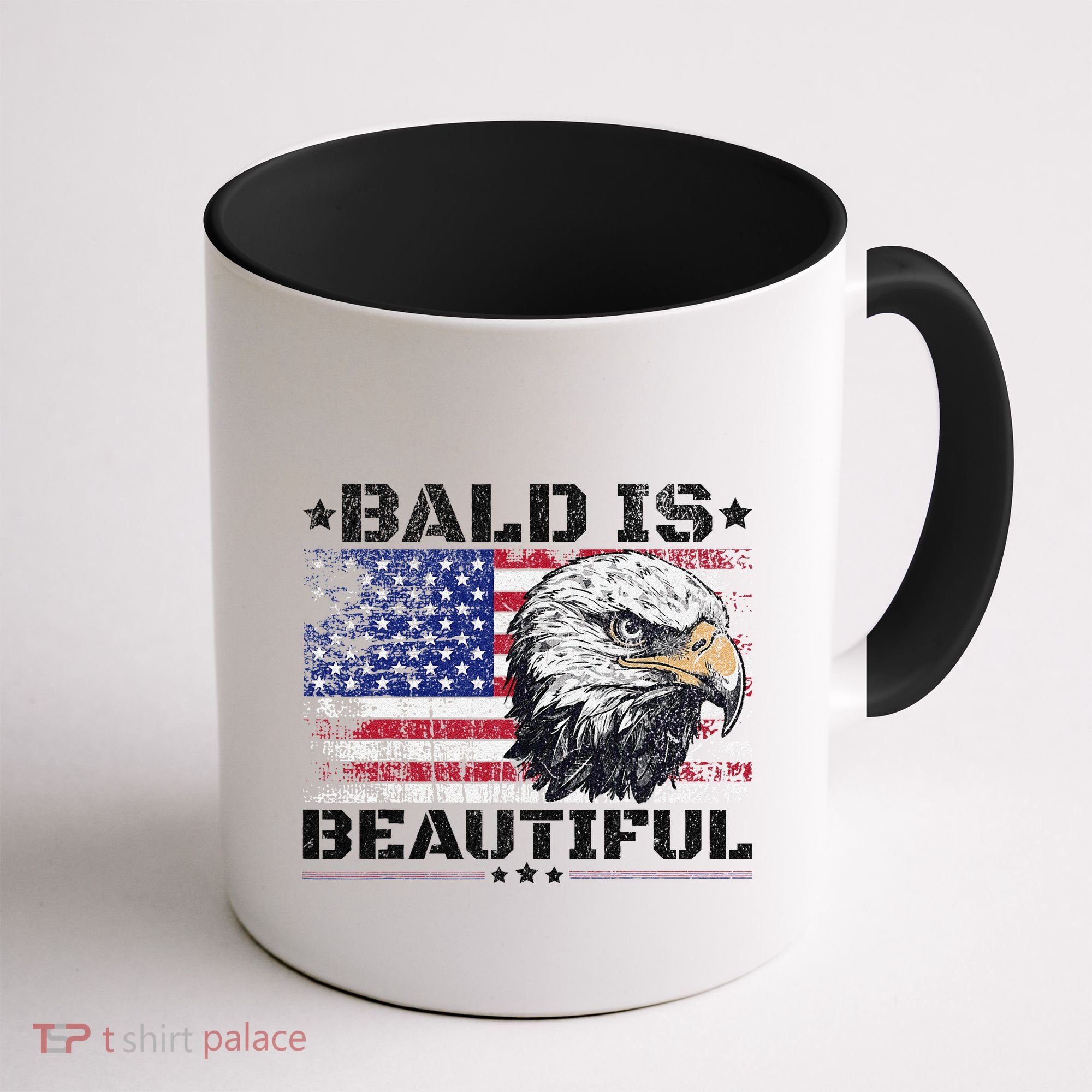 Bald Is Beautiful 4th Of July Independence Day America Eagle Coffee Mug