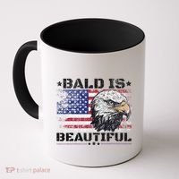 Bald Is Beautiful 4th Of July Independence Day America Eagle Coffee Mug thumb 0