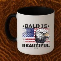 Bald Is Beautiful 4th Of July Independence Day America Eagle Coffee Mug thumb 2