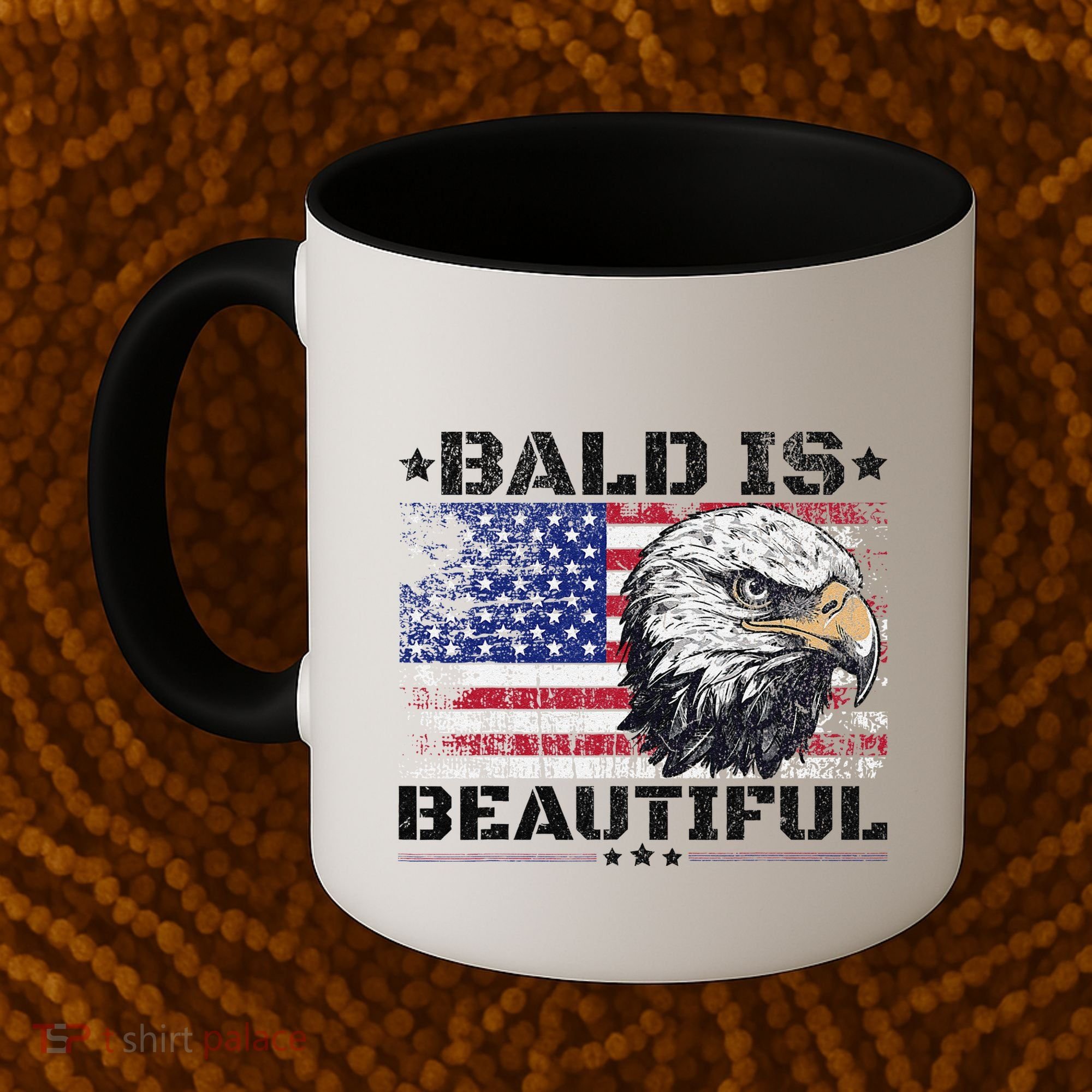 Bald Is Beautiful 4th Of July Independence Day America Eagle Coffee Mug