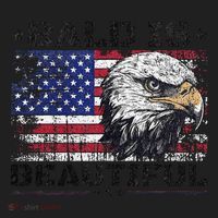 Bald Is Beautiful 4th Of July Independence Day America Eagle Beanie thumb 2