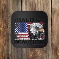 Bald Is Beautiful 4th Of July Independence Day America Eagle Coaster thumb 0