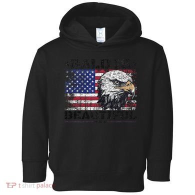 Bald Is Beautiful 4th Of July Independence Day America Eagle Toddler Hoodie