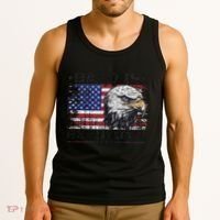 Bald Is Beautiful 4th Of July Independence Day America Eagle Tank Top thumb 3