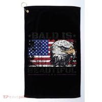 Bald Is Beautiful 4th Of July Independence Day America Eagle Golf Towel thumb 0