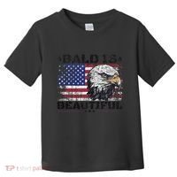 Bald Is Beautiful 4th Of July Independence Day America Eagle Toddler T-Shirt thumb 0