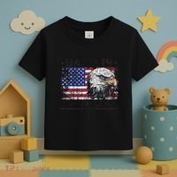 Bald Is Beautiful 4th Of July Independence Day America Eagle Toddler T-Shirt thumb 3