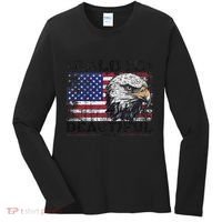 Bald Is Beautiful 4th Of July Independence Day America Eagle Women's Long Sleeve Shirt thumb 0