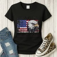 Bald Is Beautiful 4th Of July Independence Day America Eagle Women's T-Shirt thumb 3