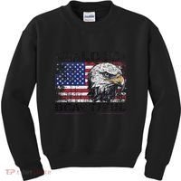 Bald Is Beautiful 4th Of July Independence Day America Eagle Kids Sweatshirt thumb 0