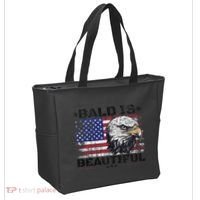 Bald Is Beautiful 4th Of July Independence Day America Eagle Tote Bag thumb 2