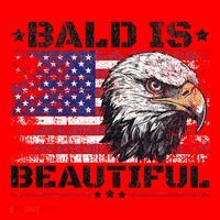 Bald Is Beautiful 4th Of July Independence Day America Eagle Santa Hat thumb 1