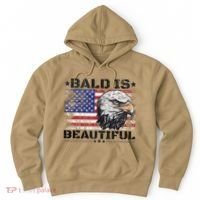 Bald Is Beautiful 4th Of July Independence Day America Eagle Hoodie thumb 0