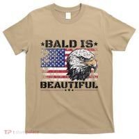 Bald Is Beautiful 4th Of July Independence Day America Eagle T-Shirt thumb 0