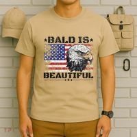 Bald Is Beautiful 4th Of July Independence Day America Eagle T-Shirt thumb 6
