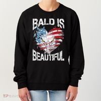 Bald Is Beautiful 4th Of July Independence Day America Eagle Women's Sweatshirt thumb 0
