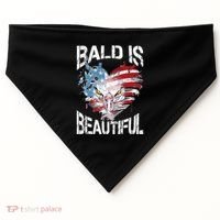 Bald Is Beautiful 4th Of July Independence Day America Eagle USA-Made Doggie Bandana thumb 0