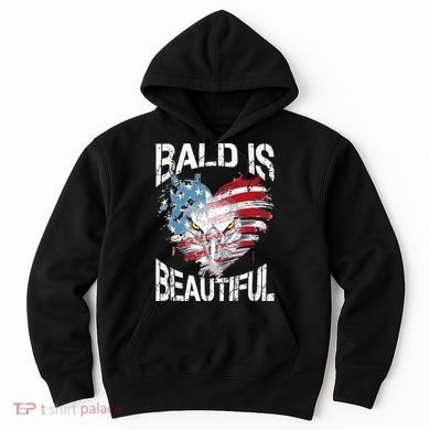 Bald Is Beautiful 4th Of July Independence Day America Eagle Hoodie