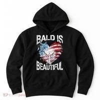 Bald Is Beautiful 4th Of July Independence Day America Eagle Hoodie thumb 0