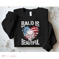 Bald Is Beautiful 4th Of July Independence Day America Eagle Sweatshirt thumb 2