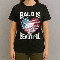 Bald Is Beautiful 4th Of July Independence Day America Eagle T-Shirt thumb 4