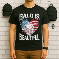 Bald Is Beautiful 4th Of July Independence Day America Eagle T-Shirt thumb 6